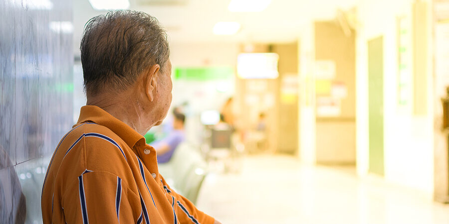 Patient Waiting A Doctor In Hospital